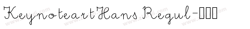 KeynoteartHans Regul字体转换